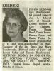 Donna Dombrowski Kubinski obituary