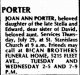 Joann Ann Porter obituary